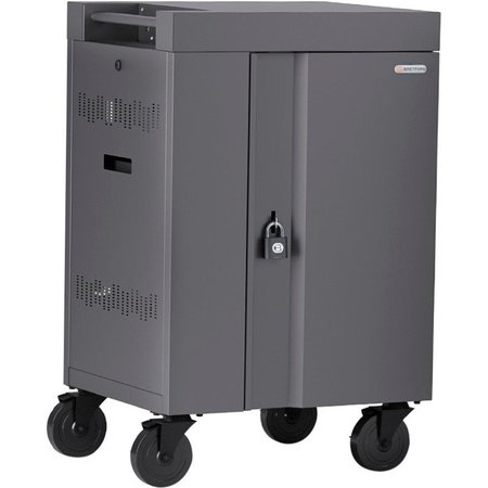 BRETFORD Fits Up To 20 Devices W/Back Panel, 1.4 W Slots, Charcoal TVCM20PAC-CK